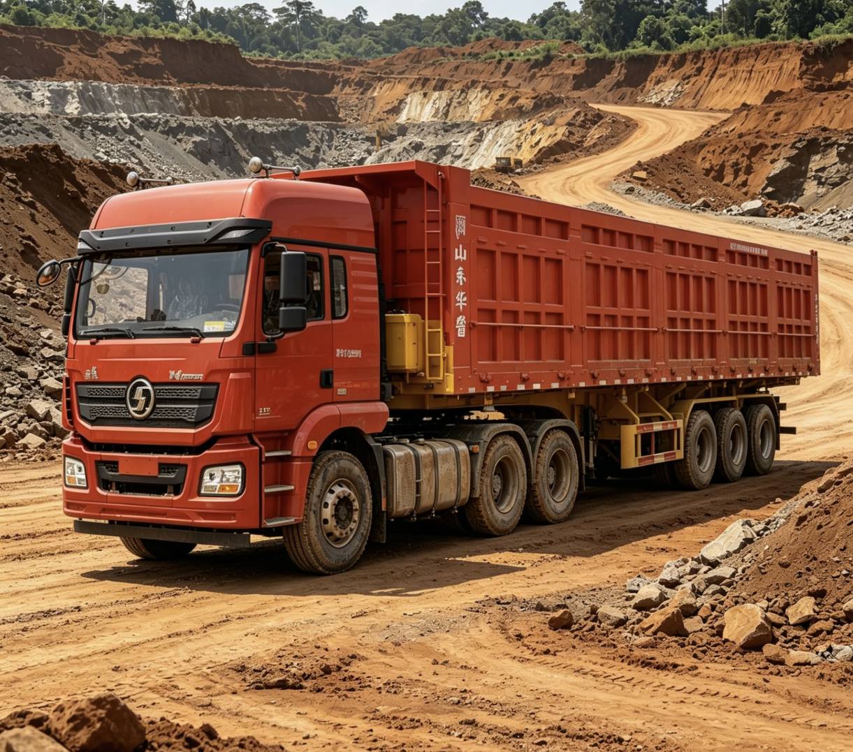 Application of Hualu dump truck in Ghana mining area in Africa