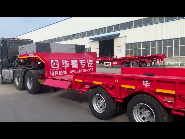 Hualu Lowboy Trailer Stretch Vedio