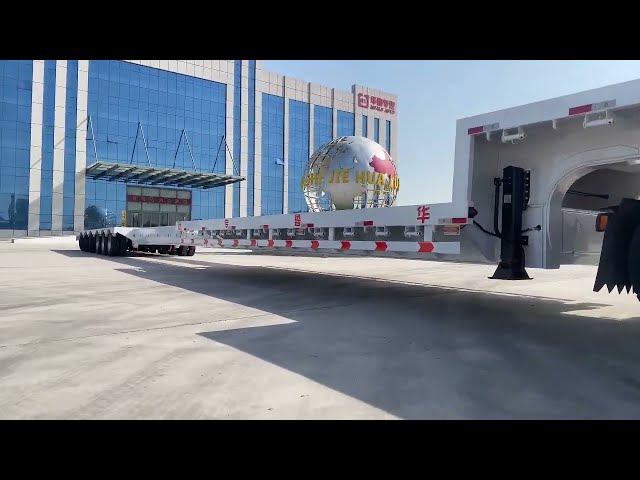 Hualu 6-axle lowboy trailer detail display